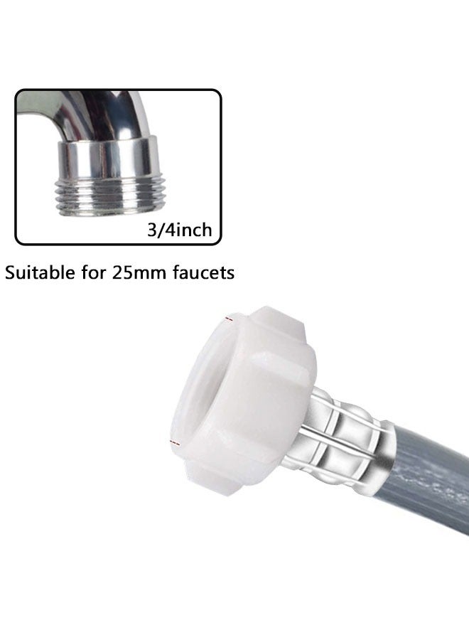 وهاواي 1.5M Washing Machine Inlet Hose with 3/4 in nylon female connector straight and 90 degree elbow female connector with gaskets, PVC extra durable ﻿ - Image 5