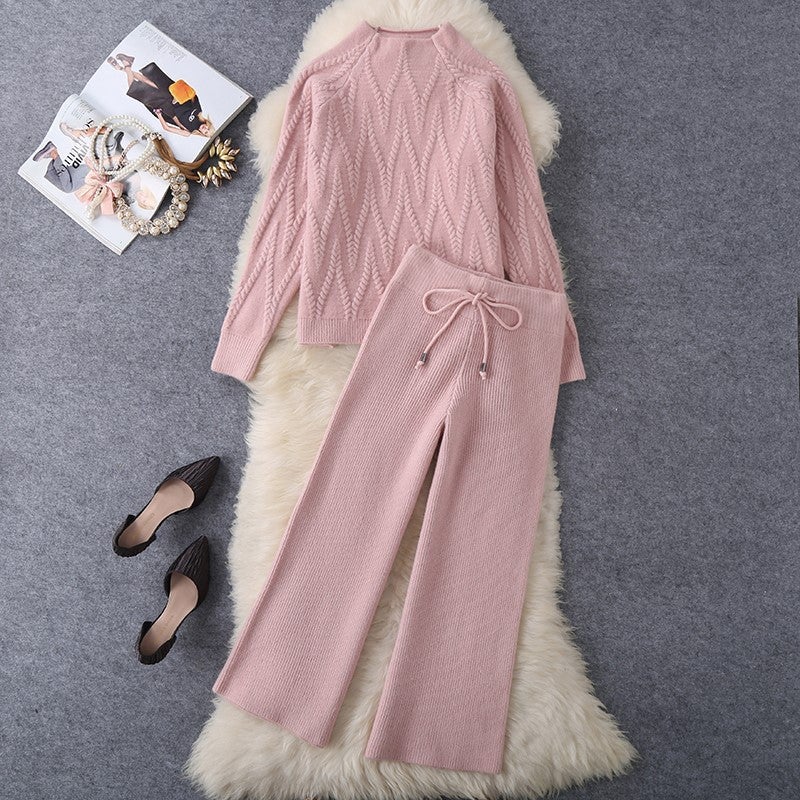 2024 Elegant Knit Tweed Set Women Khaki  - Image 5