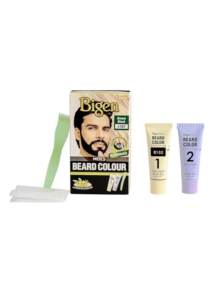 بايجن صبغة شعر اللحية خالية من الأمونيا للرجال - أسود مائل إلى بني، بي 102 - Image 2