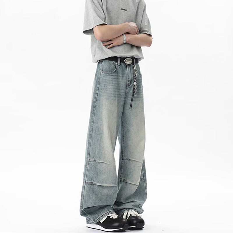 Unisex Classic Denim Jeans Loose Fit Daily Outdoor Wear - Image 5