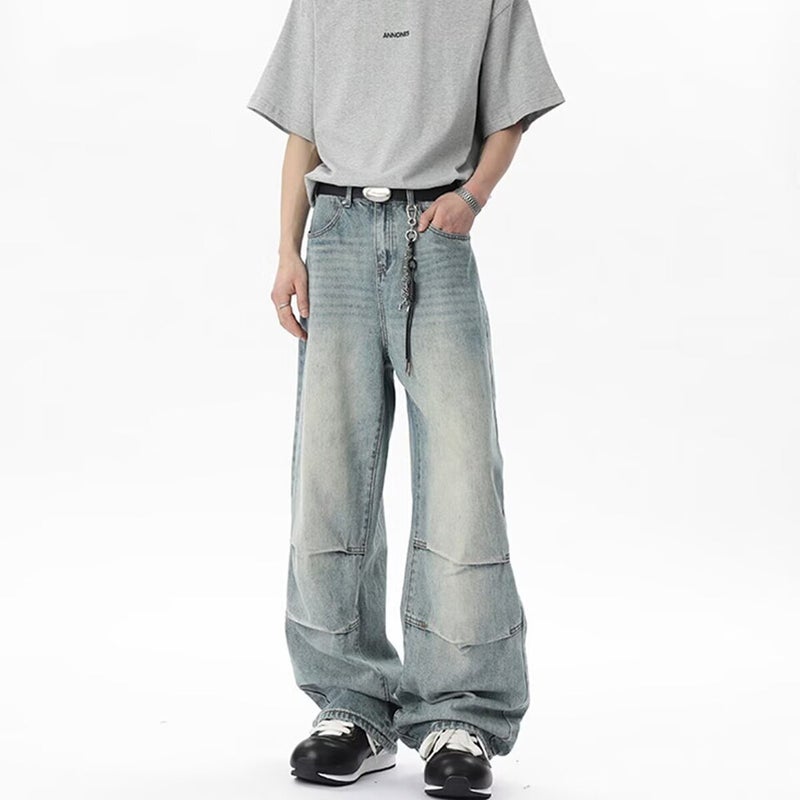 Unisex Classic Denim Jeans Loose Fit Daily Outdoor Wear - Image 2