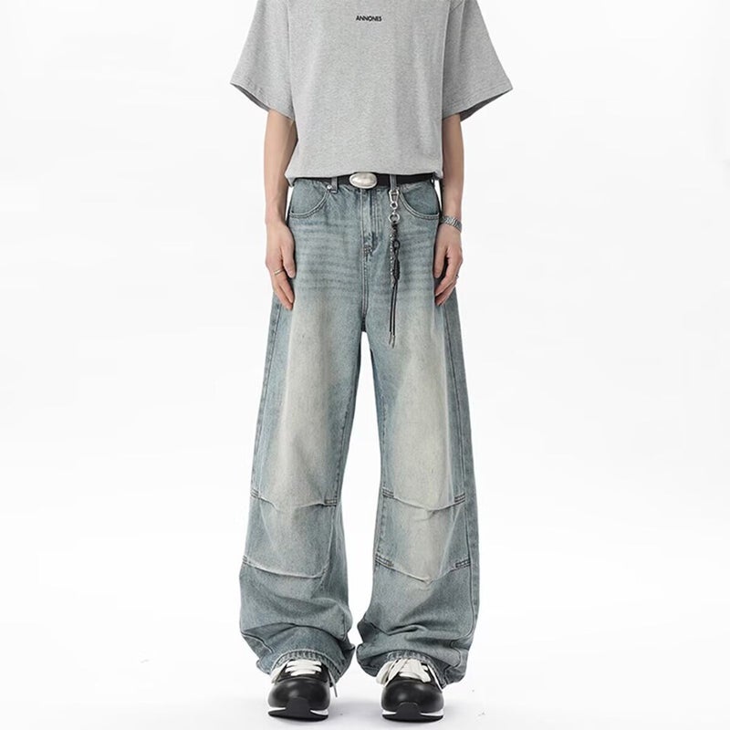 Unisex Classic Denim Jeans Loose Fit Daily Outdoor Wear - Image 3