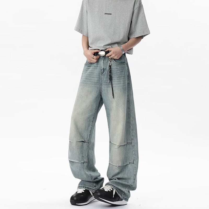 Unisex Classic Denim Jeans Loose Fit Daily Outdoor Wear - Image 4