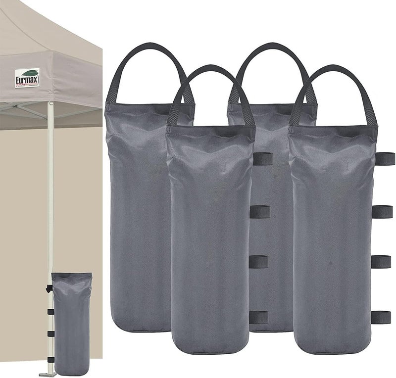 Eurmax USA Weight Capacity 112 LBS Extra Large Pop up Gazebo Weights Sand Bags for Pop up Canopy Tent Pergola Outdoor Instant Canopies,Sand Bags Without Sand, 4-Pack,(Gray) - Image 1