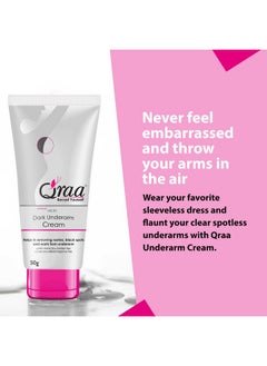 Qraa Advanced Lacto Dark Underarm Cream,For Even Toned Underarms | Paraben Free | For Dark Body Parts| Pack Of 1 (50Gm)  - Image 1