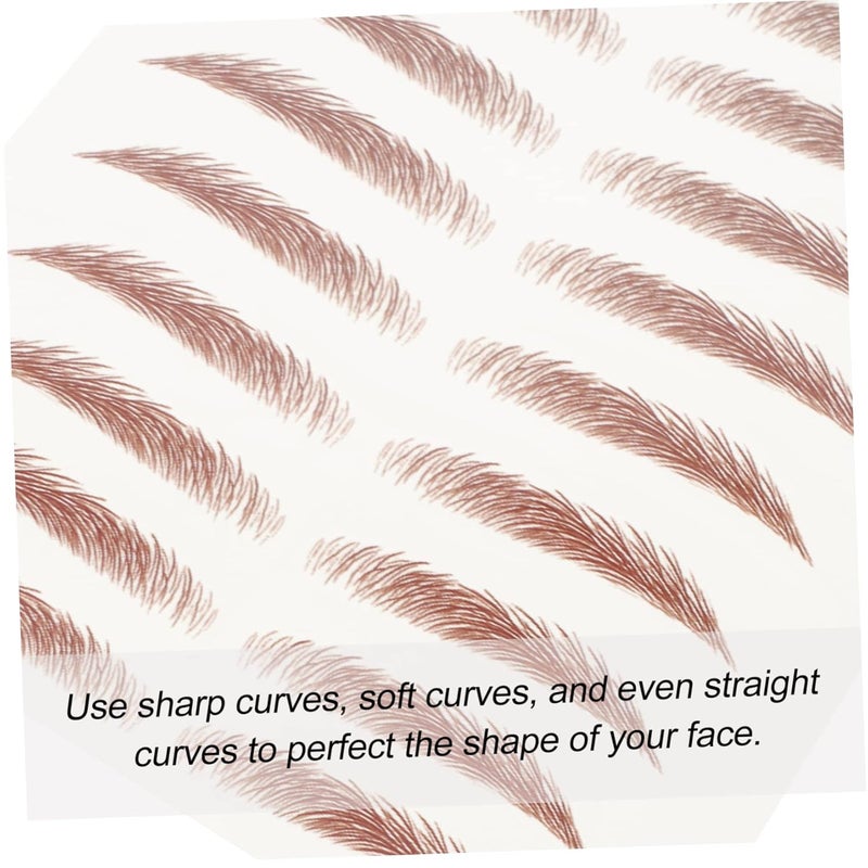 Healifty 8 Sheets Fake Eyebrow Stickers for Women Realistic Temporary Eyebrow Transfers Natural Look Tattoo Decals for Sparse Brows Easy Application - Image 4
