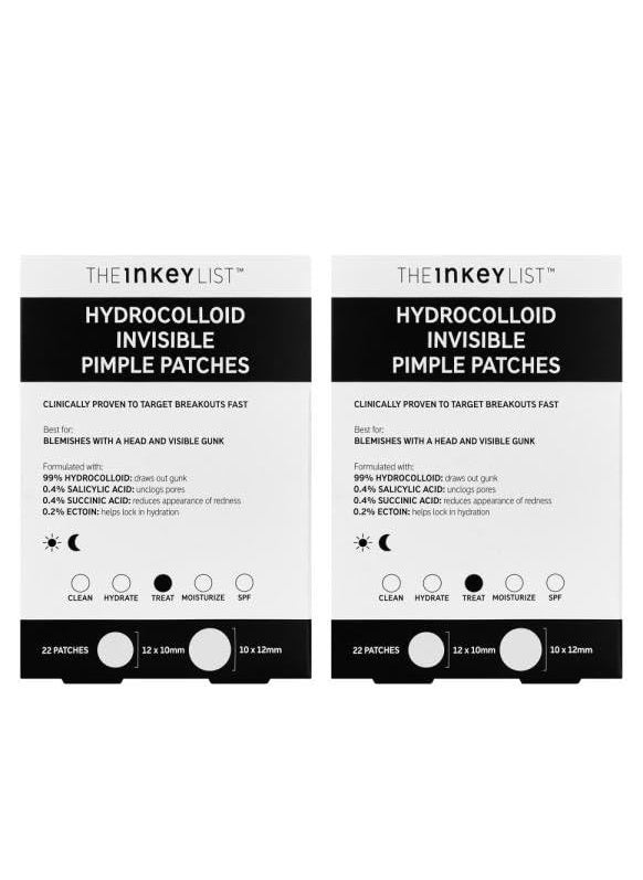 The Inkey List The INKEY List Hydrocolloid Invisible Pimple Patches Duo Clear 
