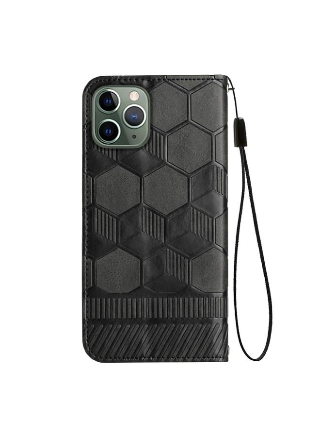 اس-توب جراب هاتف iPhone 11 Pro Max من الجلد المغناطيسي بتصميم كرة القدم - Image 3