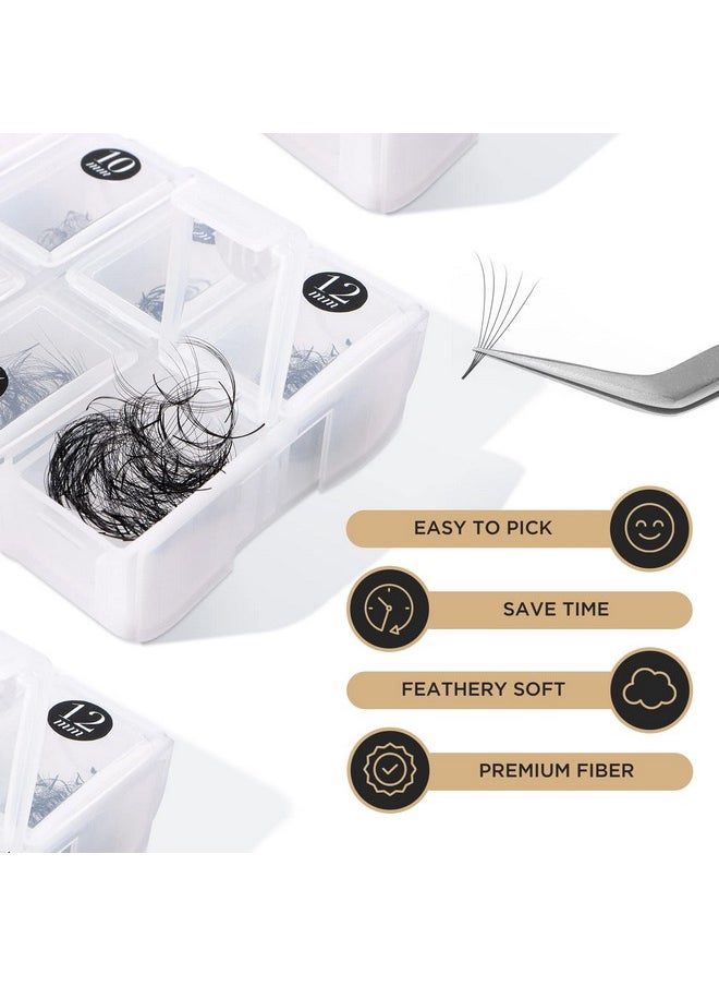 LASHVIEW - 1000 Premade Volume Fans Mixed Lengths 9 16Mm Loose Fans C D Curl. Handmade Eyelash Extensions Supplies Russian Volume Lash Promade Fan 5D10D(0.07 5D C 9 16Mm） - Image 1