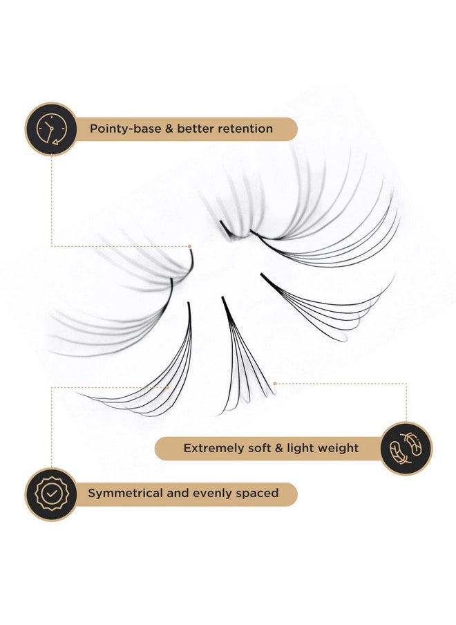 LASHVIEW 1000 Premade Volume Fans Mixed Lengths 9 16Mm Loose Fans C D Curl. Handmade Eyelash Extensions Supplies Russian Volume Lash Promade Fan 5D10D(0.07 5D C 9 16Mm）  - Image 4