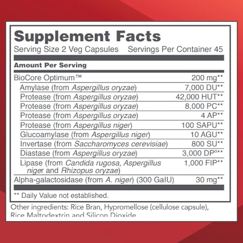 Protocol For Life Balance Protocol BioCore Enhanced Enzymes - Helps Digest Beans & Cruciferous Vegetables* - Digestion Supplement* - Amylase & Lipase - Kosher & Vegan - 90 Veg Capsules - Image 2