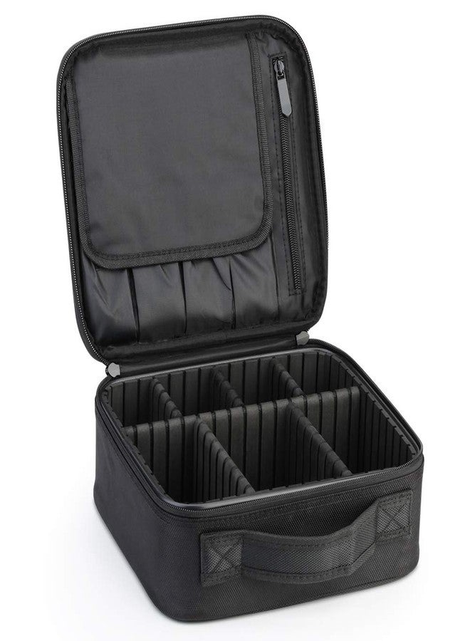Trendegic Multipurpose Cosmetic Makeup Kit Storage Organizer Travel Toiletry Handbag with Adjustable Compartment for Women Girls (Black) - Image 1