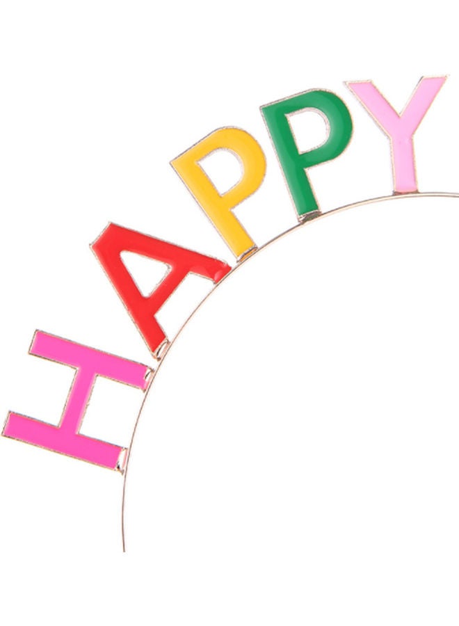 NIBEMINENT Rainbow Happy Birthday Headband - Image 2