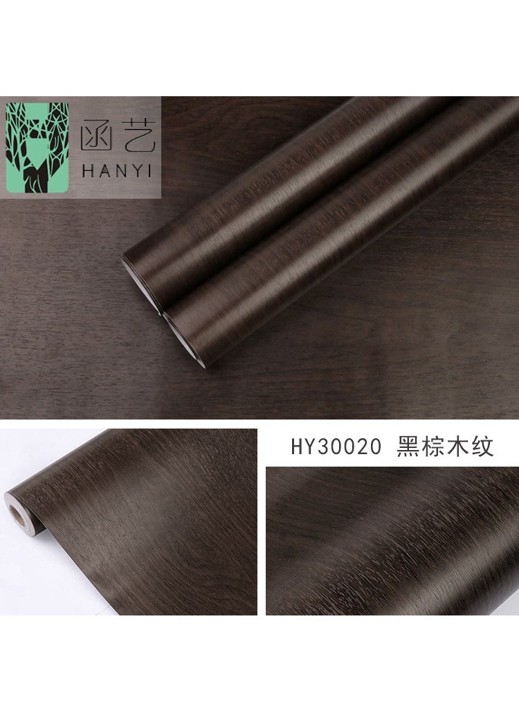 Generic - 45 Wood striped wallpaper background wall desk cabinet renovation stickers waterproof instant stickers pvc wallpaper self-adhesive wholesale - Image 1