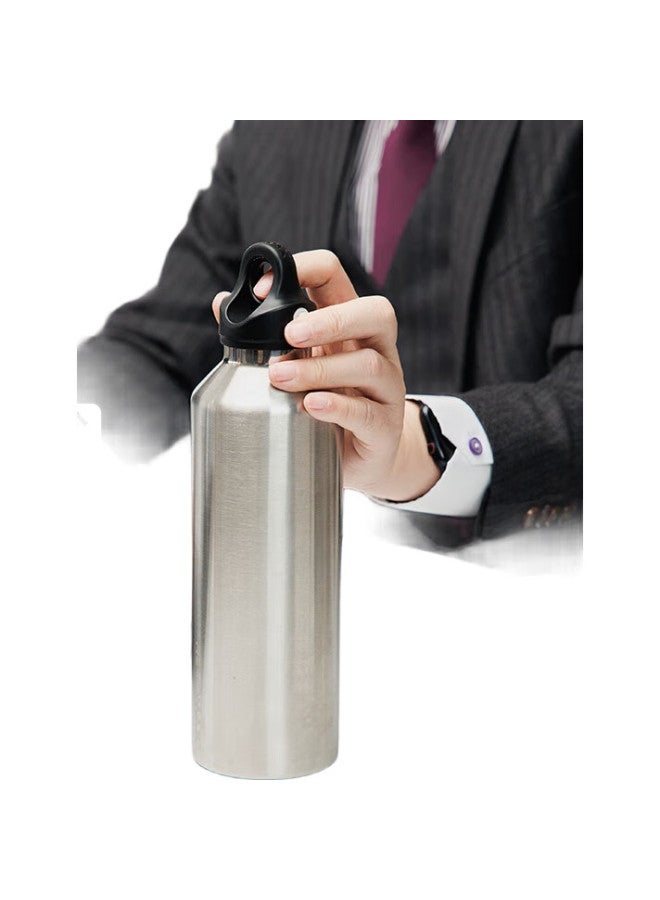 Revomax Insulated Mug, Large Capacity, Single-Handed Lid, Water Bottle For Men, Tea Infuser, Cooling Cup, Space Gray, 950Ml - Image 2
