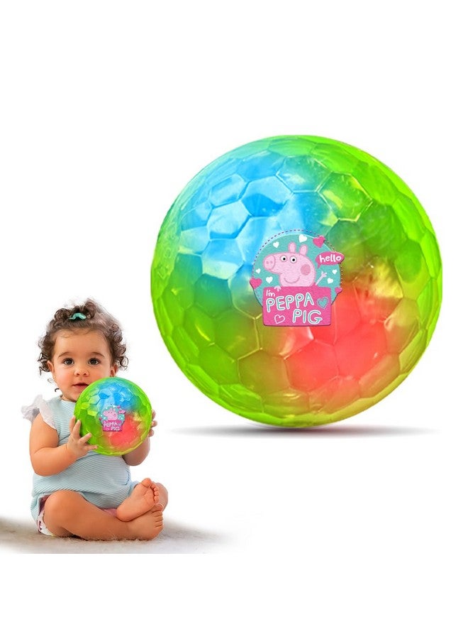 Wembley Peppa Pig Plastic Light Led Ball For Kids Play Soft Bouncing Flashing Lightning Baby Ball Glow In The Dark Toys For Kids - 6" Pack Of 1, Random Colors - Image 1