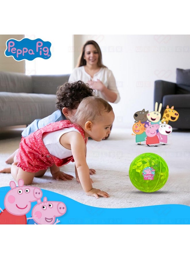 Wembley Peppa Pig Plastic Light Led Ball For Kids Play Soft Bouncing Flashing Lightning Baby Ball Glow In The Dark Toys For Kids - 6" Pack Of 1, Random Colors - Image 4