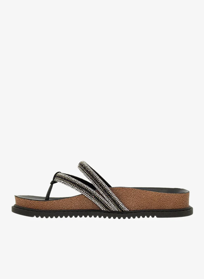 Beira Rio Black Flat Sandals for Women – Stylish Ladies Flat Sandals & Comfortable Flat Slippers for Women | Best Price UAE