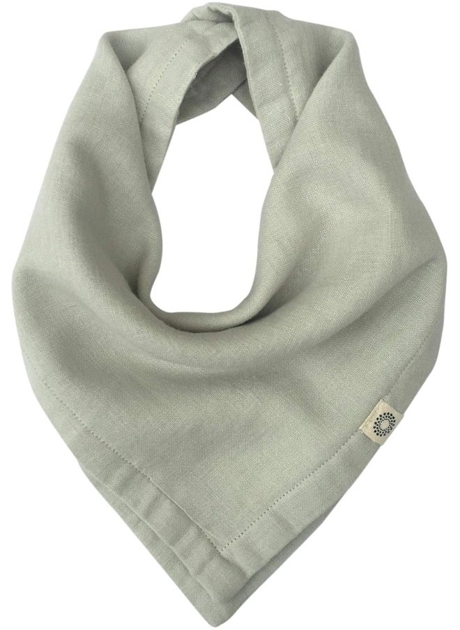Kishu Baby Kishu Baby Indi Premium Organic Bandana Scarf Bib with Snaps (Sage)  - Image 1