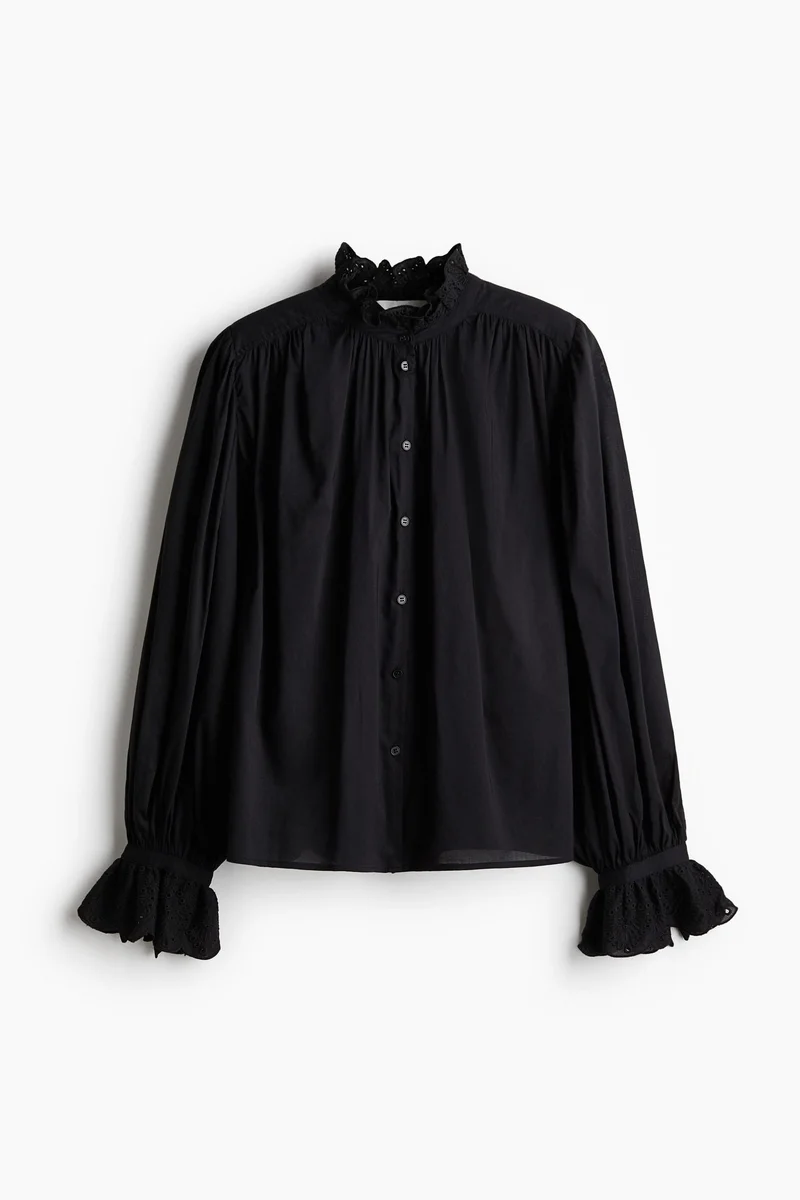 H&M Broderie anglaise-detail blouse