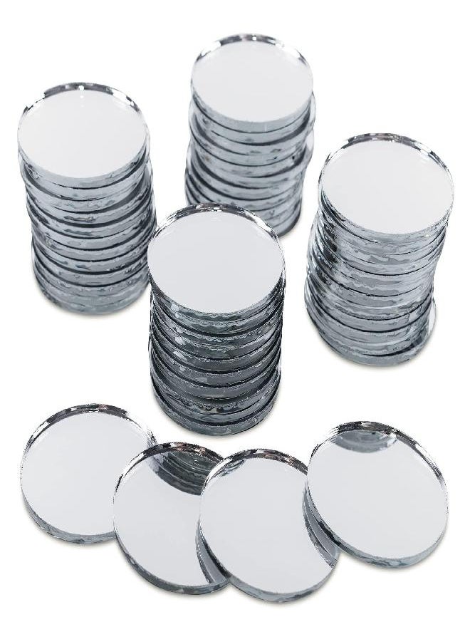 Super Z Outlet Mini 1" Inch Small Round Glass Mirror Circles for Arts & Crafts Projects, Traveling, Framing, Decoration (50 Pieces)  - Image 2