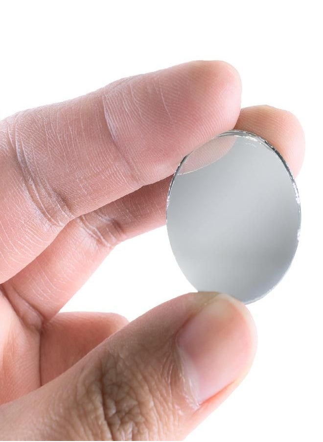 Super Z Outlet Mini 1" Inch Small Round Glass Mirror Circles for Arts & Crafts Projects, Traveling, Framing, Decoration (50 Pieces)  - Image 1