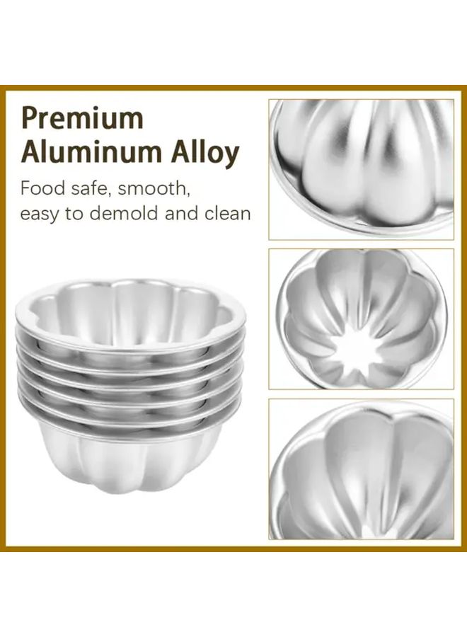 8pcs Pumpkin Cake Moulds Nonstick Aluminium Alloy Reusable Baking Mold - Image 5