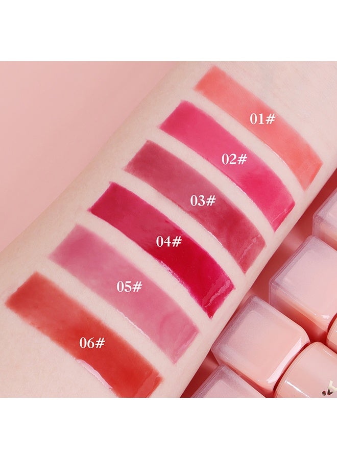 OLIBOLLA Jelly Tinted Glow Tint, Water-glow mirror-like lip gloss lip balm, long-lasting moisturizing and color-resistant 04# - Image 5