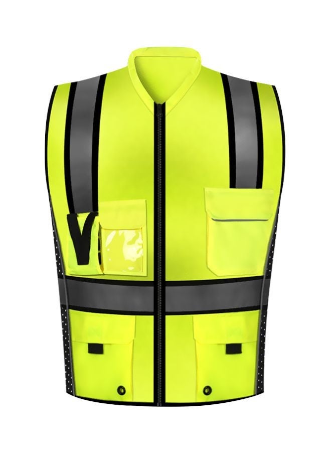 NIBEMINENT Reflective Safety Vest Fluorescent Yellow/Black M - Image 1