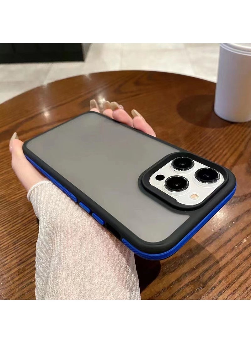 Generic - A back cover with a matte texture a delicate colored frame shock protection and protection for the camera from breakage For Iphone 15 (Grey) - Image 1