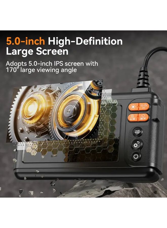 Inskam 5 Inch IPS LCD Industrial Endoscope 8mm Single Lens 196.85 Inch Semi Rigid Cable - Image 3