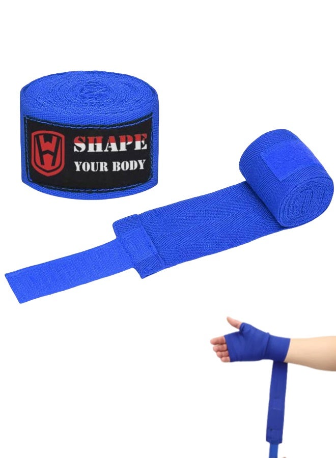 شايب أربطة يد رياضية، أربطة يد للملاكمة بطول 3 أمتار/120 بوصة، أربطة يد للملاكمة، ضمادات مرنة للإبهام، أربطة معصم لحماية أسفل القفازات، مواي تاي، كيك بوكسينج، فنون قتالية، تدريب على كيس الملاكمة - Image 1