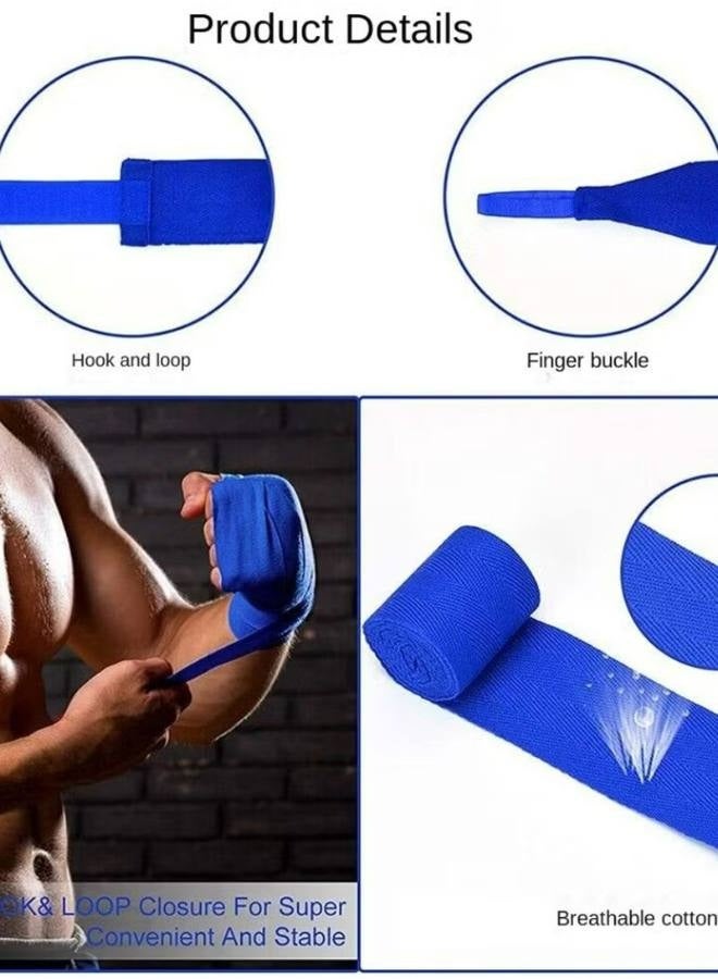 شايب أربطة يد رياضية، أربطة يد للملاكمة بطول 3 أمتار/120 بوصة، أربطة يد للملاكمة، ضمادات مرنة للإبهام، أربطة معصم لحماية أسفل القفازات، مواي تاي، كيك بوكسينج، فنون قتالية، تدريب على كيس الملاكمة - Image 3