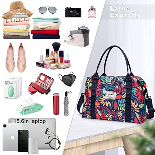 AROME Weekender Bags for Women, AROME Large Travel Duffel Bag Waterproof Overnight Weekend Carry on Shoulder Bag Sports Gym Tote Bag with Wet Pocket Luggage Sleeve & Flight Approved - Image 2