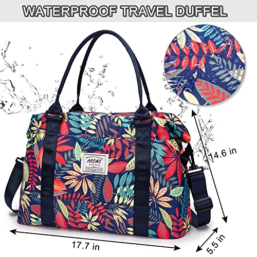 AROME Weekender Bags for Women, AROME Large Travel Duffel Bag Waterproof Overnight Weekend Carry on Shoulder Bag Sports Gym Tote Bag with Wet Pocket Luggage Sleeve & Flight Approved - Image 4