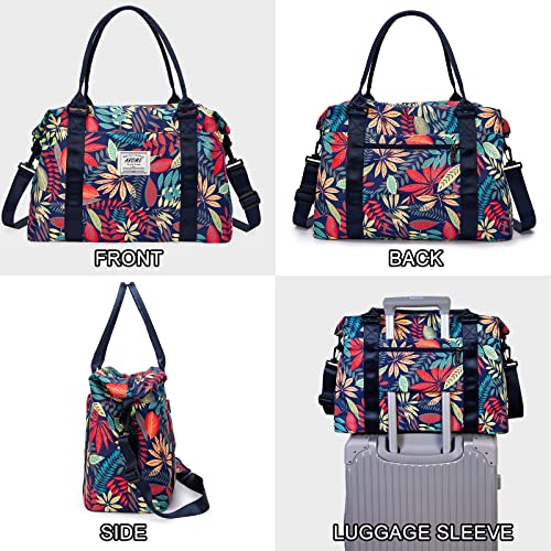 AROME Weekender Bags for Women, AROME Large Travel Duffel Bag Waterproof Overnight Weekend Carry on Shoulder Bag Sports Gym Tote Bag with Wet Pocket Luggage Sleeve & Flight Approved - Image 3