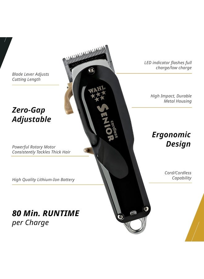 Wahl Professional 5 Star Senior Clipper | Cord-Cordless |3 Attachment Combs |Surgical Blade | 3 Pin - GCC - Image 3