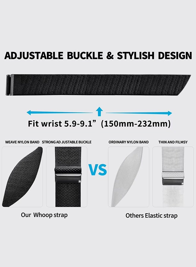 S-Color Breathable Stretchy Nylon Replacement Wrist Compatible with Whoop Strap 5.0 Band Ultra-Soft Sweatproof, Soft-Touch and Flexible Sport Nylon, Premium Quality, Comfortable - Image 5