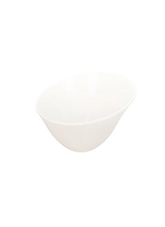 Restaurantware Restaurantware-Voga 23.5 Ounce Angled Serving Bowls, 2 Premium Dinner Bowls - Top Rack Dishwashable, Sloping Rim, White Melamine Salad Bowls, Serve Hot And Cold Foods, For Parties Or Events  - Image 1