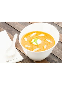 Restaurantware Restaurantware-Voga 23.5 Ounce Angled Serving Bowls, 2 Premium Dinner Bowls - Top Rack Dishwashable, Sloping Rim, White Melamine Salad Bowls, Serve Hot And Cold Foods, For Parties Or Events  - Image 3