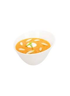 Restaurantware Restaurantware-Voga 23.5 Ounce Angled Serving Bowls, 2 Premium Dinner Bowls - Top Rack Dishwashable, Sloping Rim, White Melamine Salad Bowls, Serve Hot And Cold Foods, For Parties Or Events  - Image 2