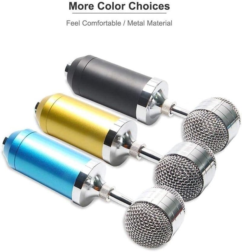 Sound Card Condenser Microphone Computer Microphone Network K Song Shouting Live Game Chat Recording Microphone, Beige - Image 1