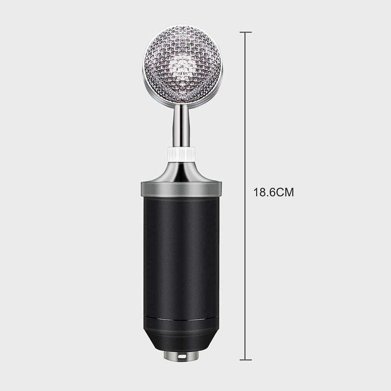 Sound Card Condenser Microphone Computer Microphone Network K Song Shouting Live Game Chat Recording Microphone, Beige - Image 2