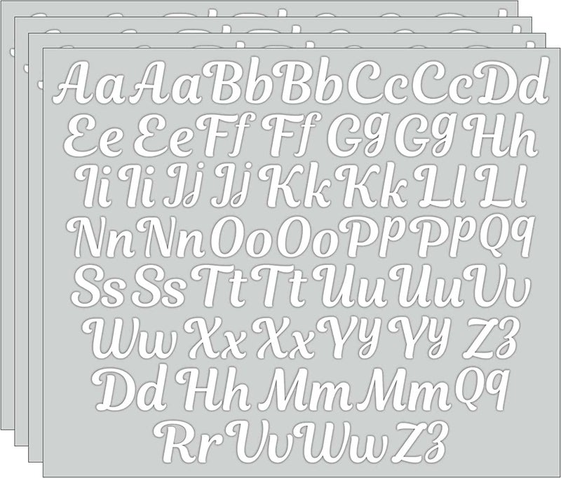 Laughing Lizards White Iron On Letters for Fabric  Clothing 208 Pieces  Cursive  Small Iron On Letters for Christmas Stockings 15