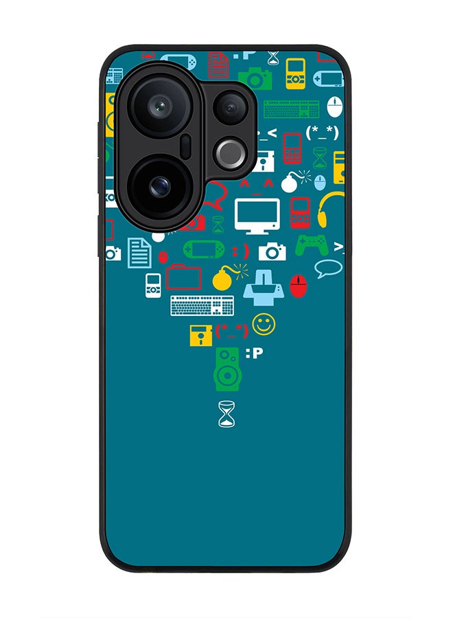 Stylizedd For vivo X200 FE / S30 Pro mini Case,Slim fit Camera Protection, Shockproof Thin Phone cover  - Convergence (Green)