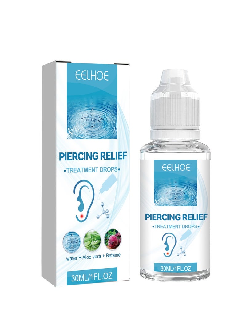 EELHOE Piercing Aftercare Spray, Solution to Shrink Piercing Bumps, Saline Cleaning Solution, Piercing Cleaner, Suitable for Ears, Nose, Tongue, Navel Piercings, Cleansing Treatment, Soothing Mist 30ml - Image 1