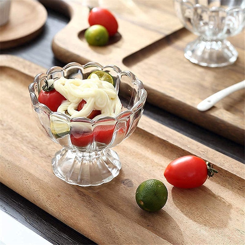 AVMPHD 165 ml Crystal Glass ice Cream Cups Desert Bowls Pudding Salad Serving Bowl Set of 6 PCS - Image 4