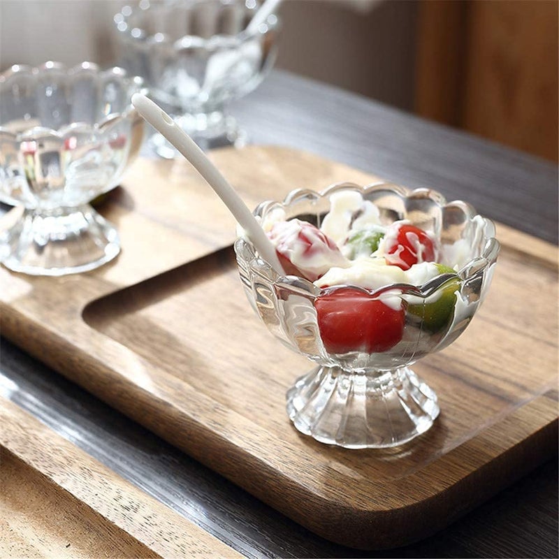 AVMPHD 165 ml Crystal Glass ice Cream Cups Desert Bowls Pudding Salad Serving Bowl Set of 6 PCS - Image 5