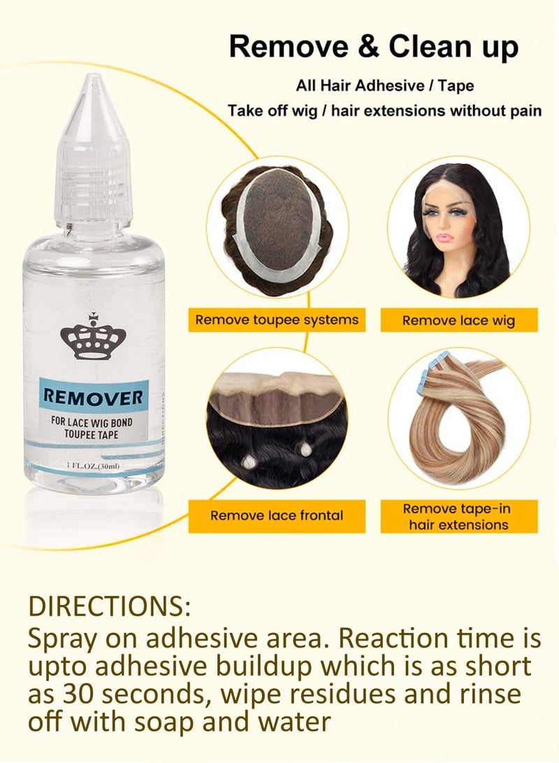 Estelle Professional Hair Extension Tape Remover Spray Fast Acting Gentle Adhesive Remover for Tape-In Extensions Wigs and Glue Bonds Oil Based Skin Safe Formula with Citrus Extracts - Image 2