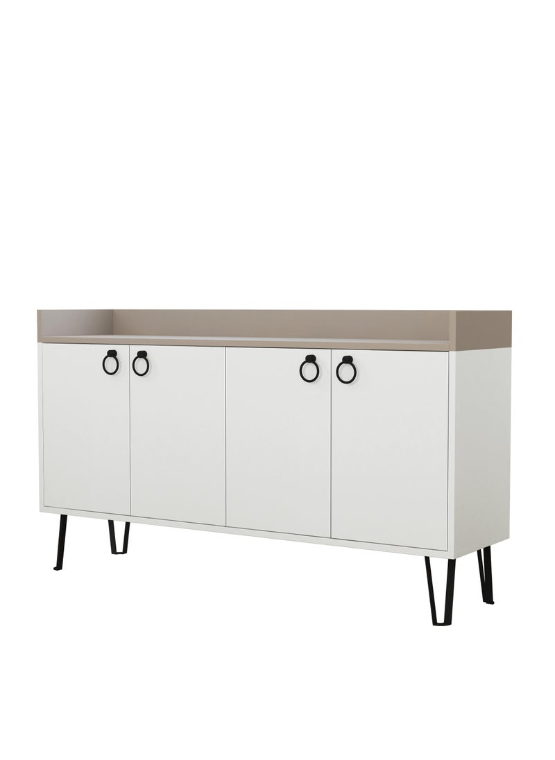 Mourah Home - Dea Console - White/Light Mocha - 2 Years Warranty - Image 1